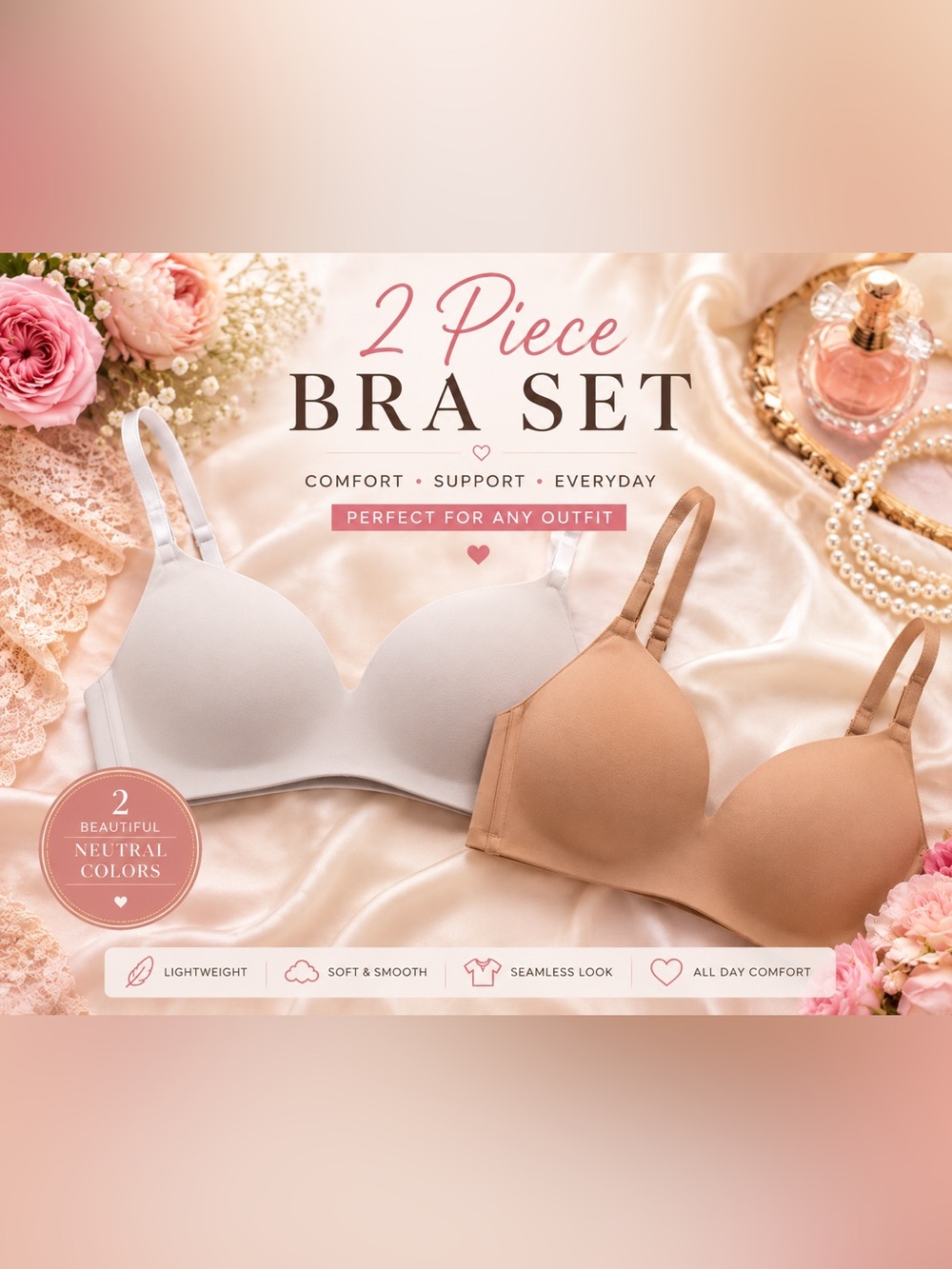 🎀SO 2-Pack Wireless Bra Set🎀